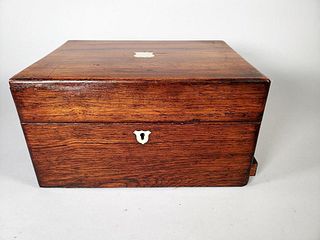 English Mahogany Dressing Box, 19thc.
