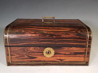 English Calamander Wood Writing Box, 19thc.
