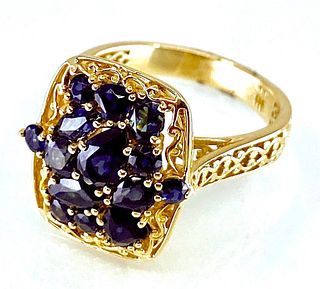 Sapphire Pave Ring