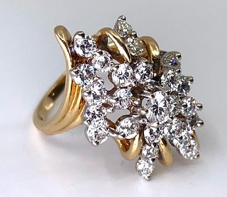 Fancy Diamond Cocktail Ring