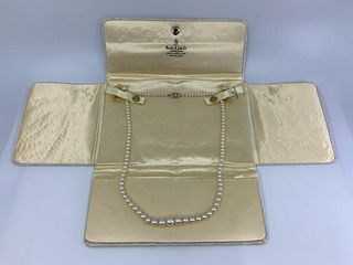 Pearl Necklace and Earrings Suite