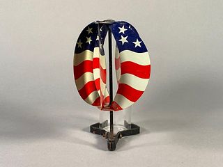 Prismolite Company Whirling Flag Radiator Ornament