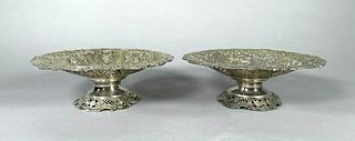 Pair of German 800 Silver Compotes, 19thc.