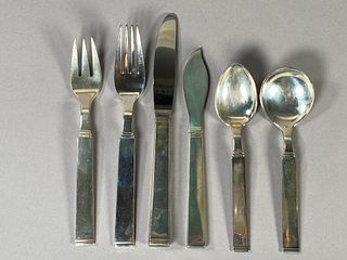 W and S Soerensen Sterling Flatware Service