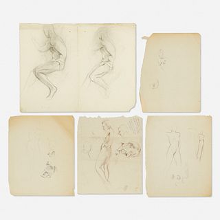 Franz Kline, Untitled (Figure Sketch) (five works)