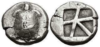 Ancient Greek ISLANDS off ATTICA, Aegina. Circa 456/45-431 BC. Silver Stater