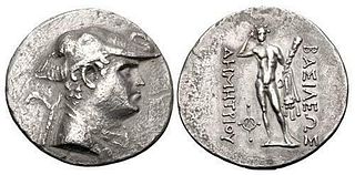 Ancient India BAKTRIA, Greco-Baktrian Kingdom. Demetrios I Aniketos. Circa 200-185 BC. Silver Tetradrachm 