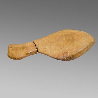 Native American Stone Fish Effigy, Size 9 7/8 inches length. 