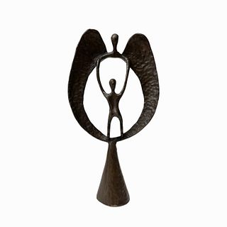 Bronze Abstract Angel Wings Sculpture