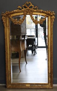 19 Century Finely  Carved And Giltwood Mirror