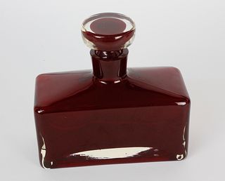 Vintage Ruby Glass Decanter