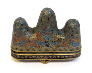 Chinese Cloisonne Brush Rest