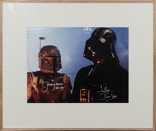 George Whitear. "Darth Vader y Bobba Fet en el Imperio contraataca". Impresión cromogénica sobre papel. Firmada por David Prowse.