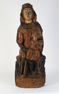 Escuela catalana del siglo XIV."Virgen con Niño".