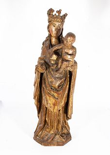 Escuela española de la segunda mitad del siglo XV. "Virgen con Niño".