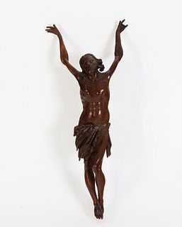 Escuela española del siglo XVIII. "Cristo".Escultura en madera de boj.
