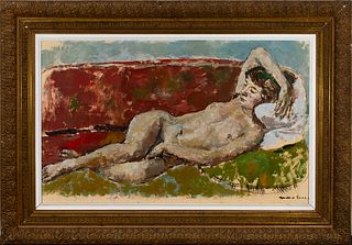 Josep Maria Mallol Suazo (Barcelona, 1910-1986) "Desnudo femenino recostado".