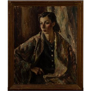 Josep Maria Mallol Suazo (Barcelona, 1910-1986) "Retrato femenino".