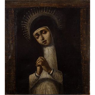 Escuela española del siglo XVII. "Virgen de la paloma".