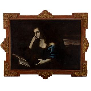 Escuela napolitana del siglo XVII."Maria Magdalena penitente".