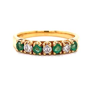 18K Emerald Diamond RingÊ
