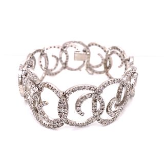 18K Diamond Spiral BraceletÊ