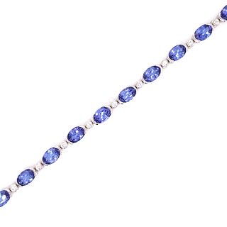 14K Tanzanite Diamond Bracelet