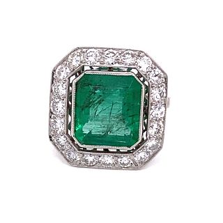 Platinum Diamond Emerald RingÊ