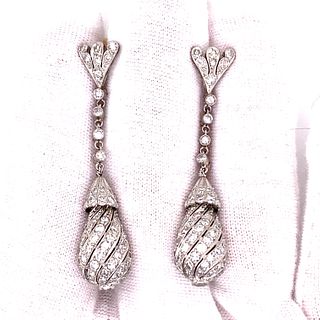 Platinum Diamond Pave EarringsÊ