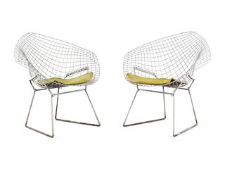 Harry Bertoia
(Italian-American, 1915-1978)
Pair of Diamond Chairs,Knoll, USA