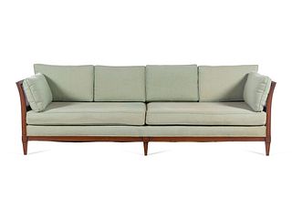 Henredon 
American, Mid 20th Century
Cane Back Sofa