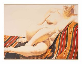 Philip Pearlstein
(American, b. 1924)
Reclining Nude on a Carpet and Sitting Nude on a Carpet