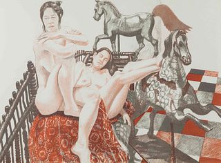 Phillip Pearlstein
(American, b. 1924)
Models and Horses, 1992