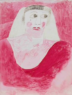Lee Godie
(American, 1908-1994)
Portrait of a Lady