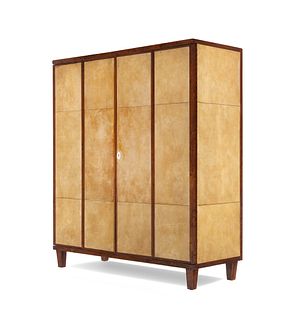 After Jean Michel Frank
American, Late 20th Century
Four Door Cabinet,Mattaliano, USA