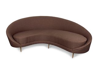 Manner of Cesare Lacca 
Italian, Mid 20th Century
Curved Sofa
