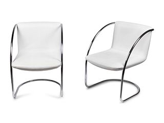 Giovanni Offredi
(Italian, b. 1927)
Set of Two Lens Dining Chairs,Saporiti, Italy