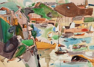 Frederick Conway
(American, 1900-1973)
Harbor Scene, 1954