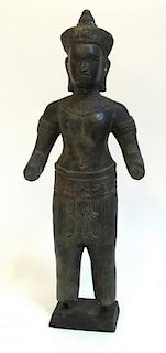 Antique Bronze Cambodian Statue