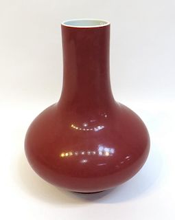 Chinese Porcelain Red Vase