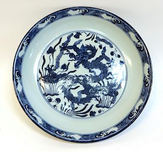 Ming Dynasty Blue & White Charger