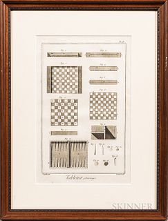 Group of Prints Relating to Chess and Gaming, late 18th to late 19th century.