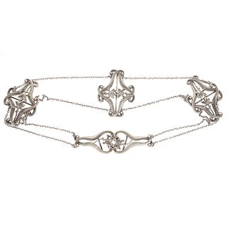 Kerr Art Nouveau Sterling Silver Belt