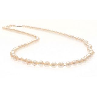 Cultured Pearl, 14k White Gold Necklace