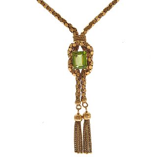 Peridot, 18k Yellow Gold Necklace