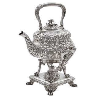 Tiffany & Co. Sterling Tea Kettle on Stand
