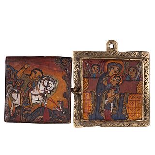 Ethiopian Icon Diptych