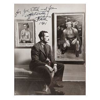 George Hurrell, Fletcher Martin with Paintings