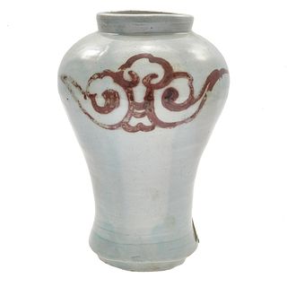 Korean Copper Red Maebyeong Vase