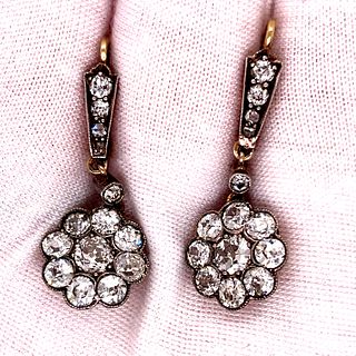 1920' Diamond Rosetta Earrings